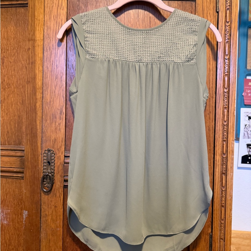 LOFT Sleeveless Sage Green Blouse